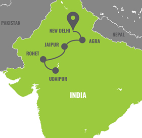 India Out Adventures Gay Tour Map