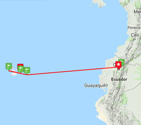 Ecuador gay tour map