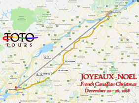 Canada Christmas gay tour map