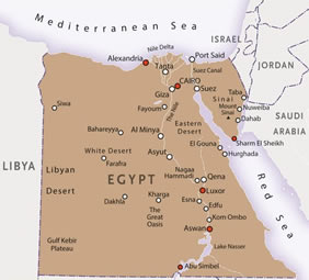 Egypt Gay Tour Map