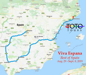 Spain gay tour map